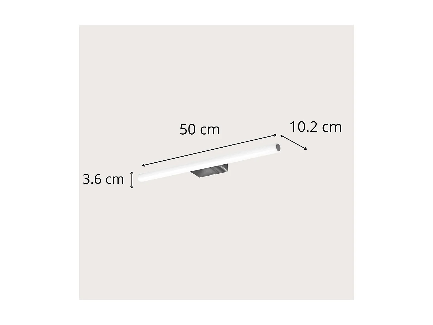 Spot LED mural chromé 50cm