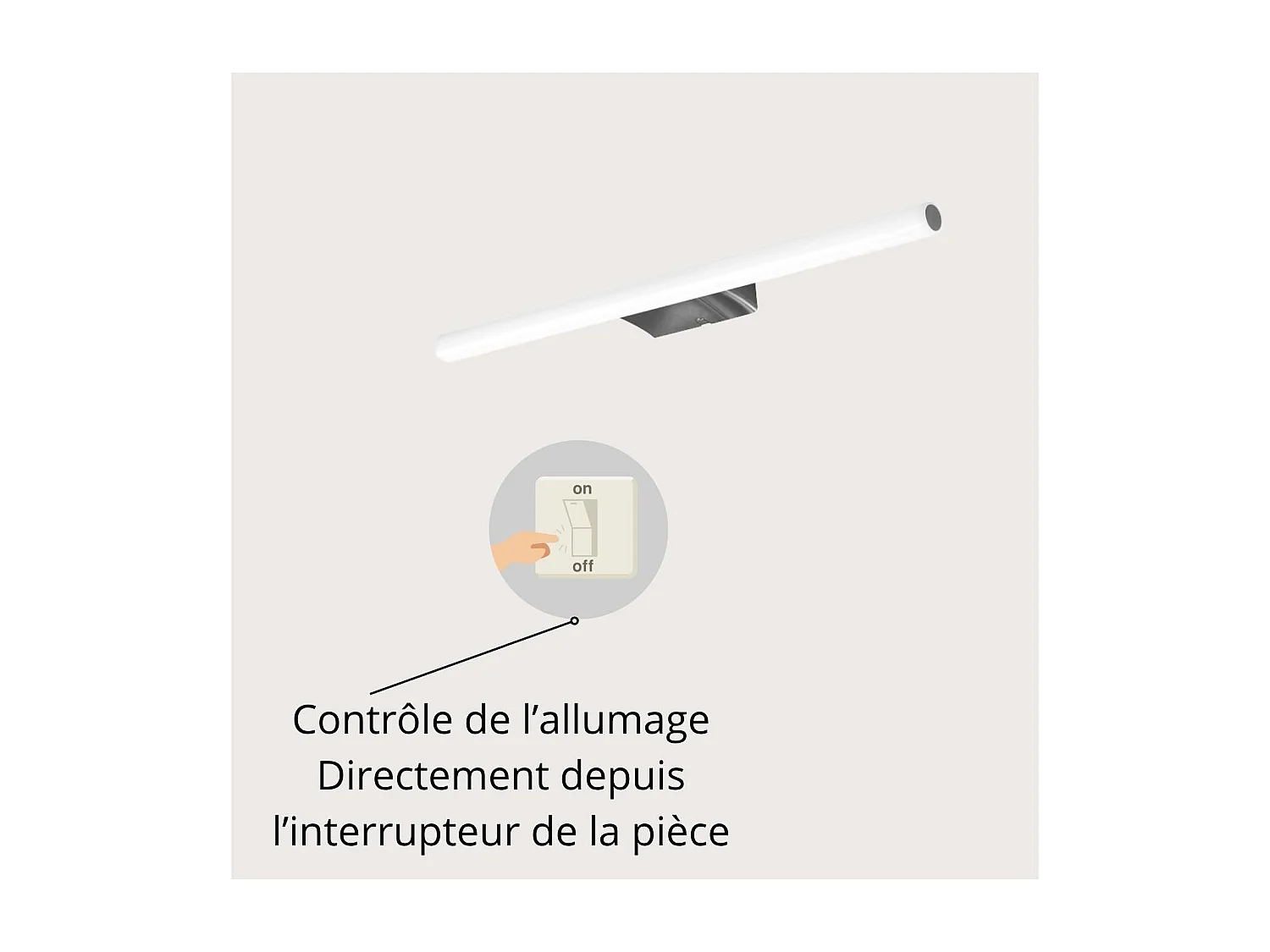 Spot LED mural chromé 50cm