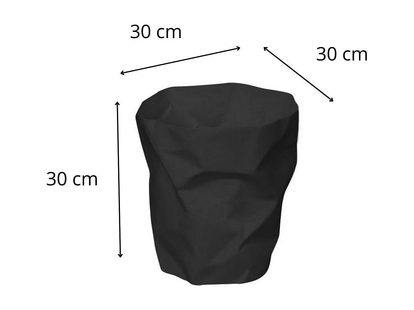 Büromülleimer mit zerdrücktem Effekt Schwarz 16 Liter Modernes und praktisches Design