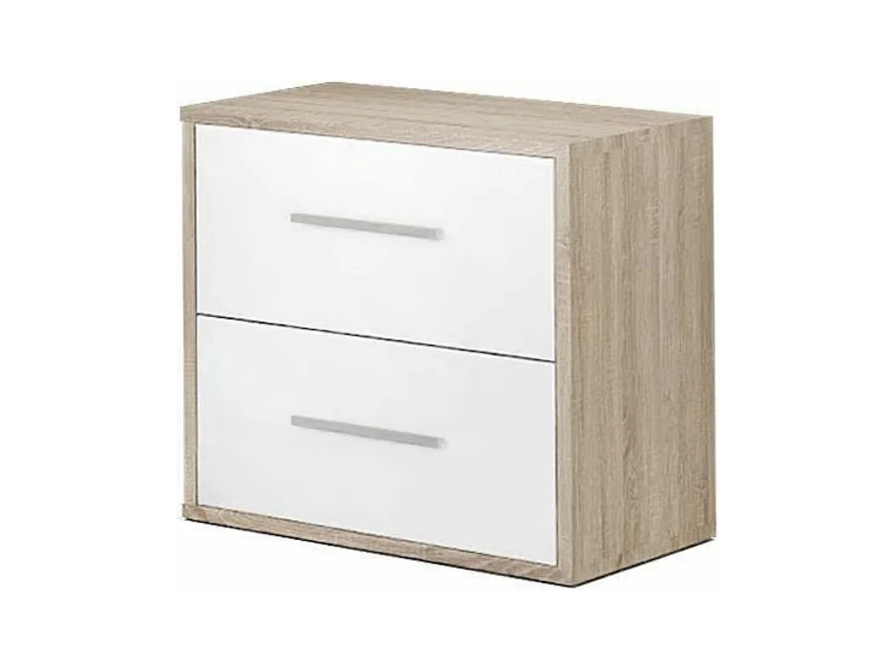 Table Basse avec 2 Tiroirs - 42X40X28 Cambrian-Blanc