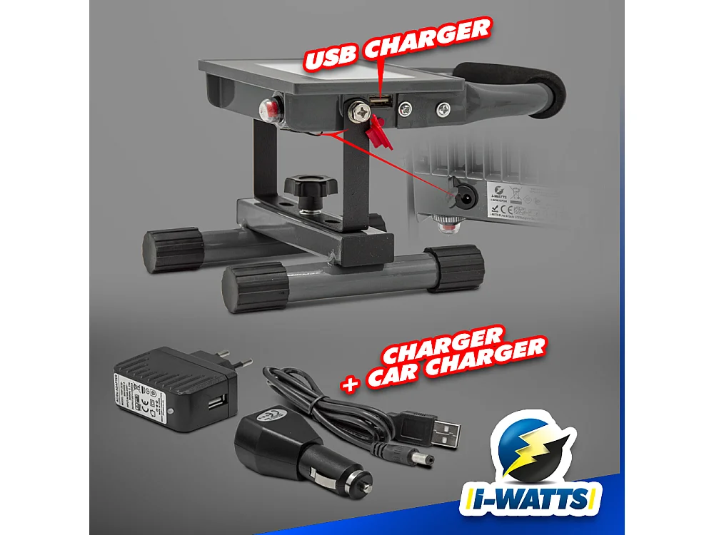 Projecteur led rechargeable 10W - I-Watts