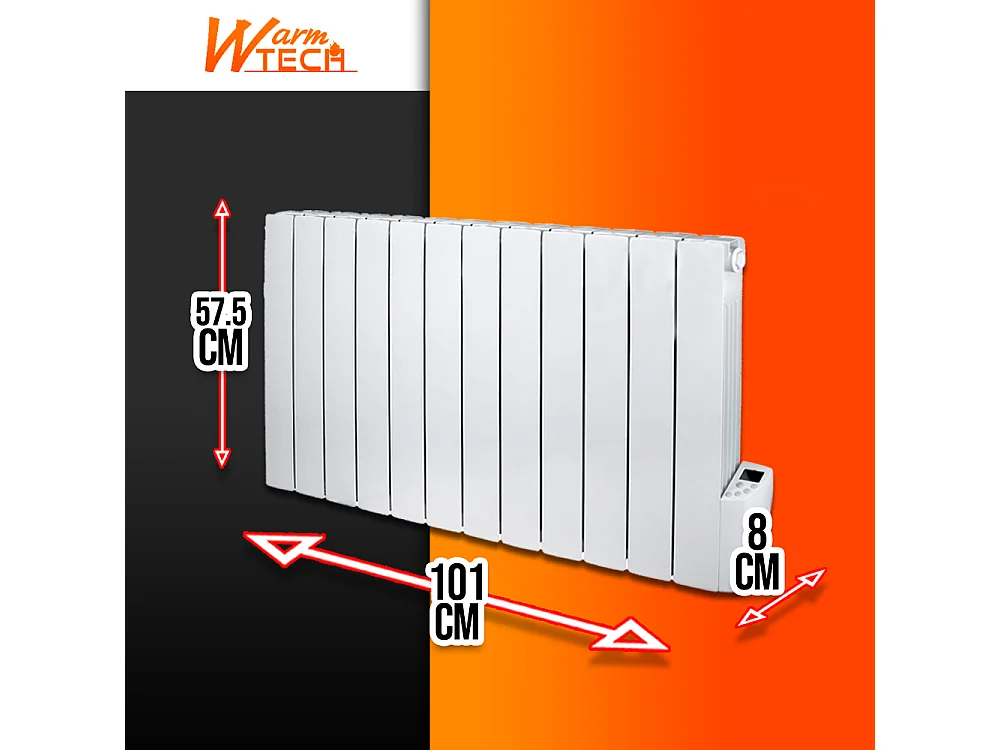Radiateur a inertie fluide 2000W 12 éléments - Warm Tech