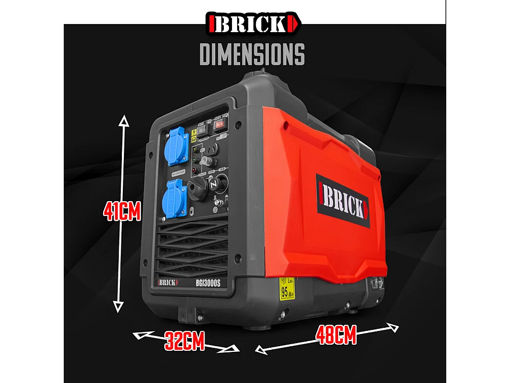 Groupe électrogène inverter silencieux max 2900W - 2 prises - Brick