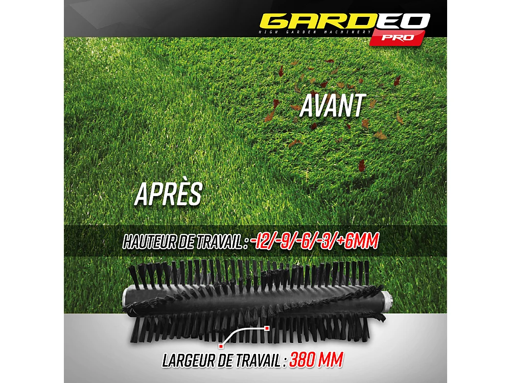 Balayeuse pour gazon synthétique 1600W - 38cm