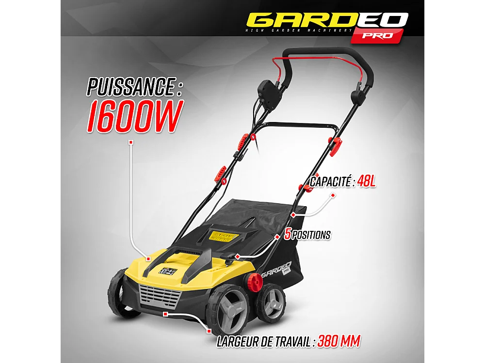 Balayeuse pour gazon synthétique 1600W - 38cm