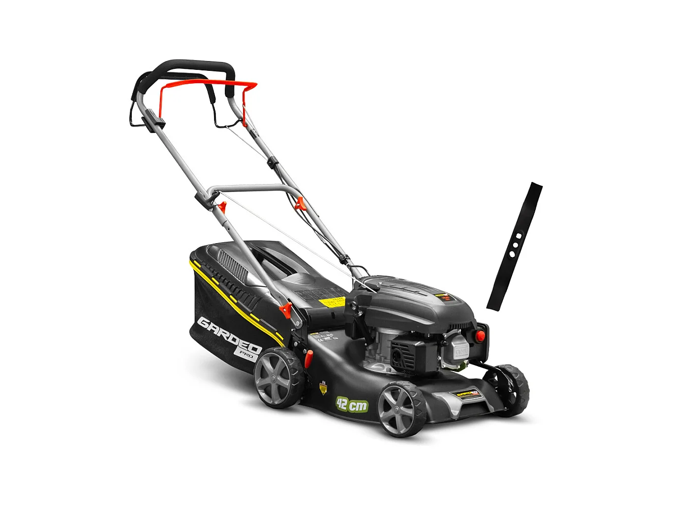 Tondeuse thermique autotractée 144.3cc - 42cm livrée avec 2 lames + mulching - Gardeo Pro