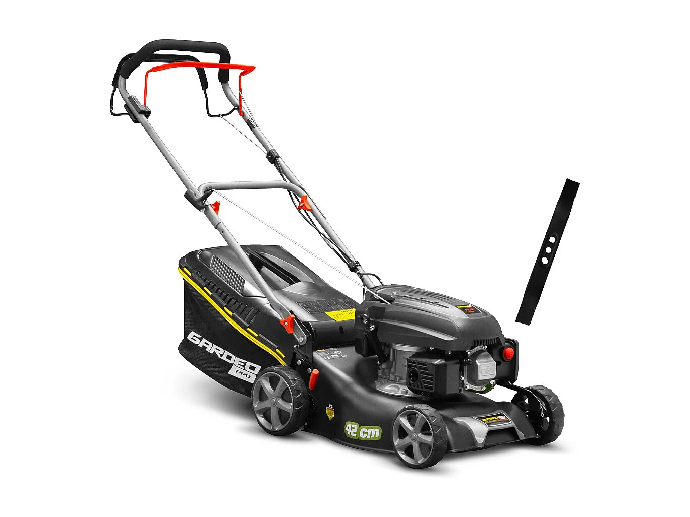 Tondeuse thermique autotractée 144.3cc - 42cm livrée avec 2 lames + mulching - Gardeo Pro