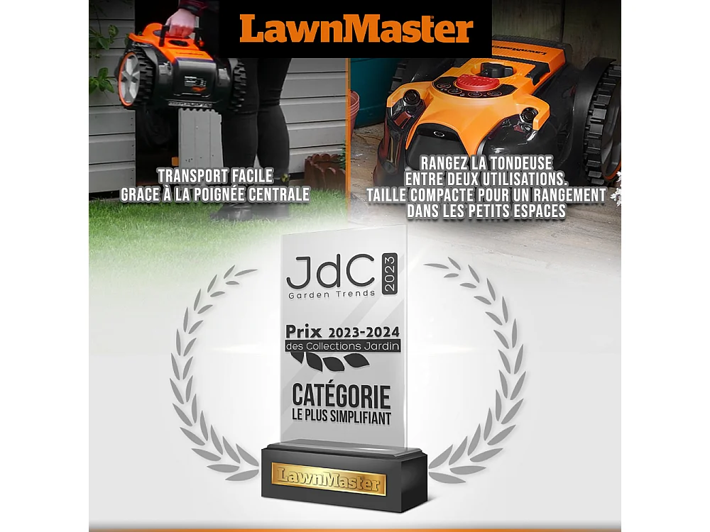 Robot tondeuse autonome 24V sans fil périmétrique - Le robot le plus simple du marché