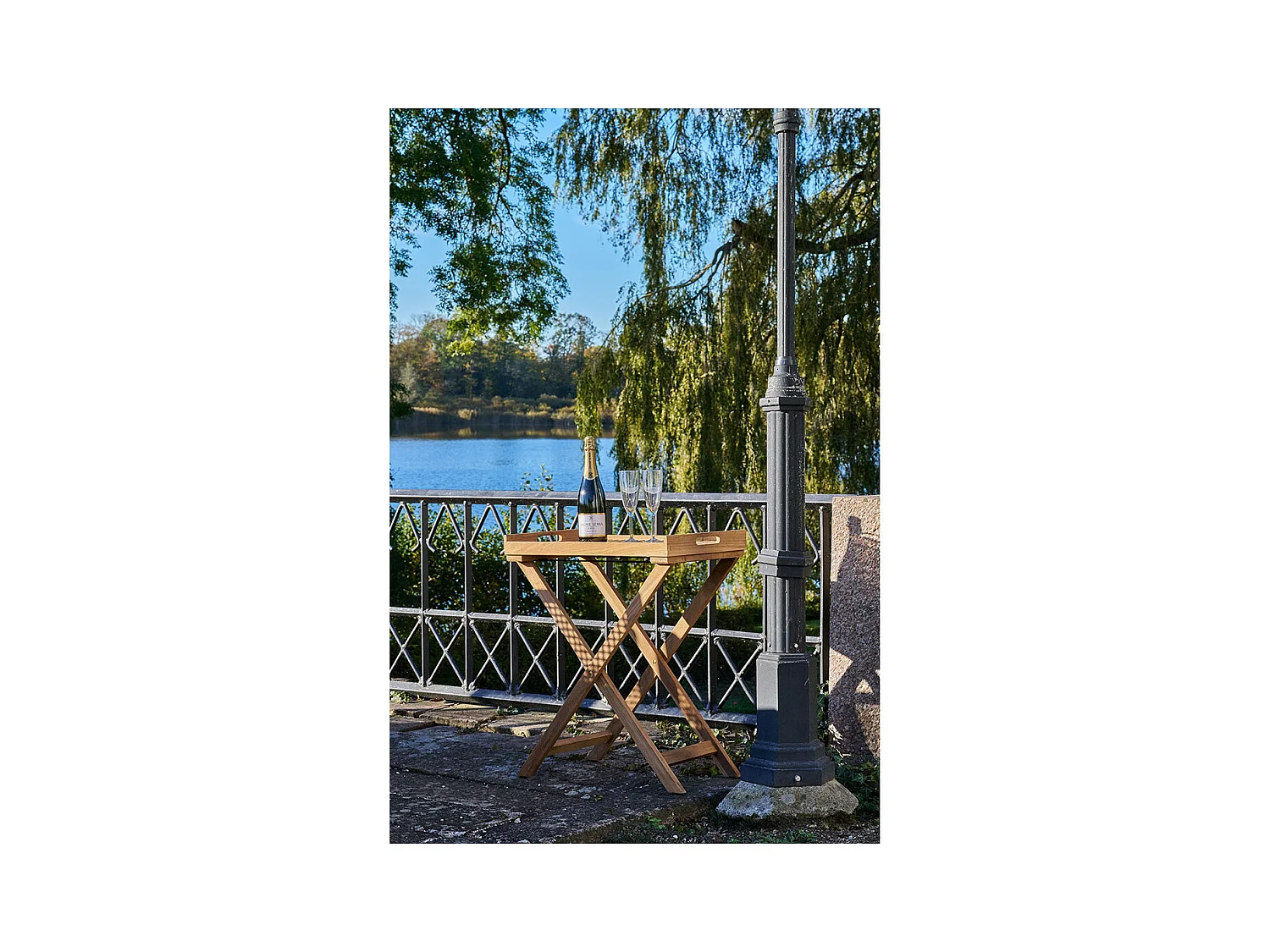 Ronda Bakkentafel 60x40x70cm teak.