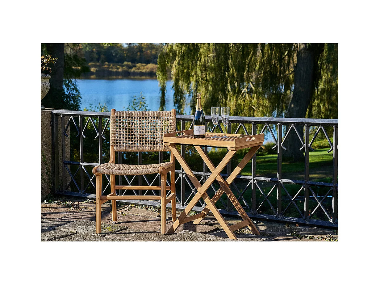 Ronda Bakkentafel 60x40x70cm teak.