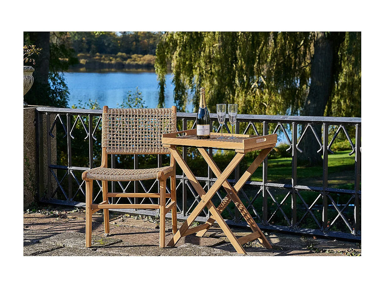 Ronda Bakkentafel 60x40x70cm teak.