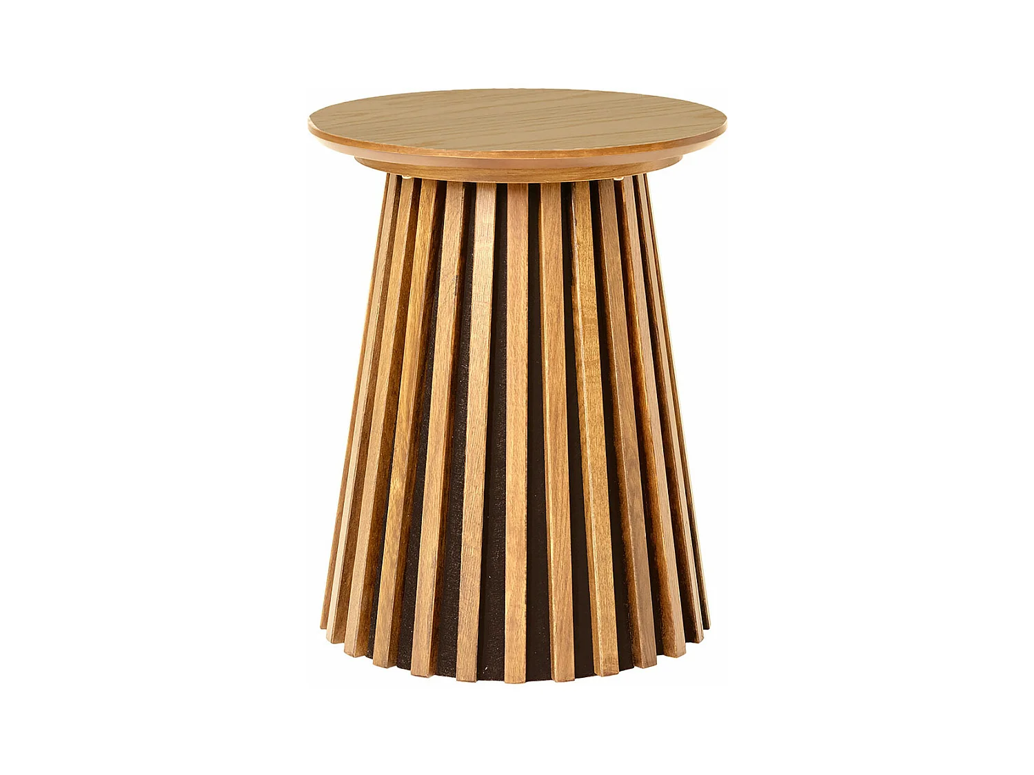 Mesa auxiliar Osaka chapa de roble natural Ø 40 x 50 cm