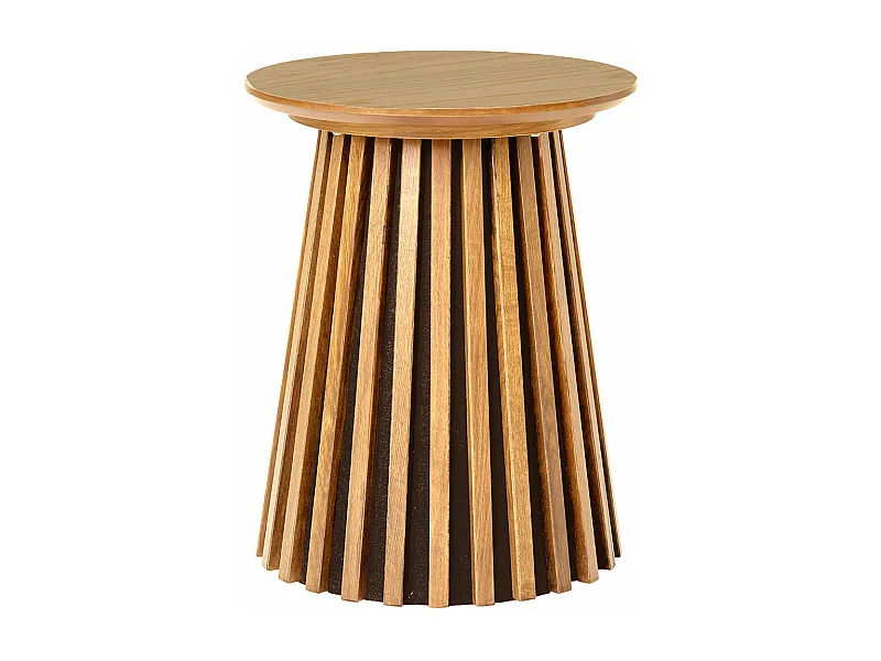 Mesa auxiliar Osaka chapa de roble natural Ø 40 x 50 cm