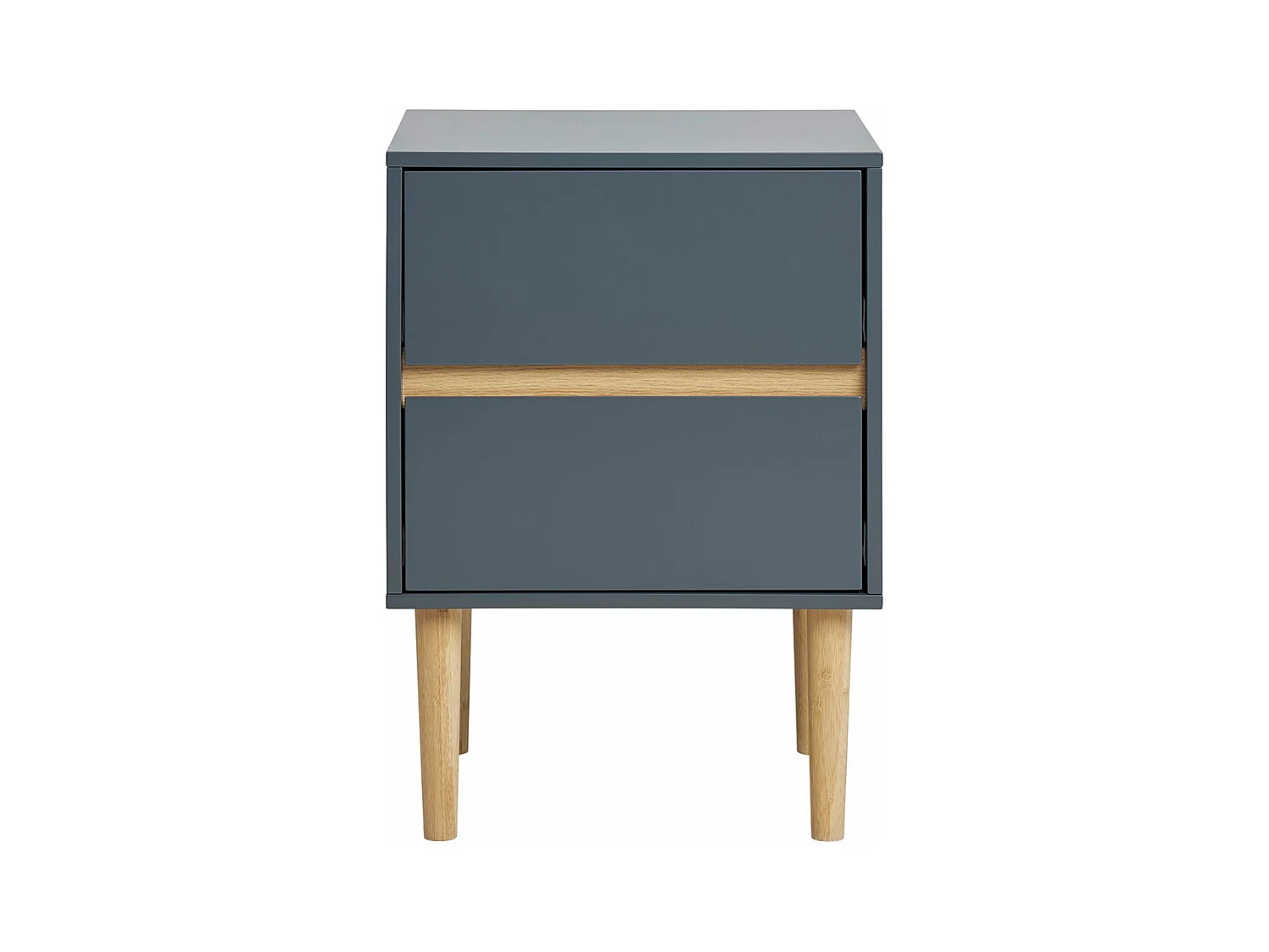 Bisley table d'appoint 2 tiroirs gris foncé.