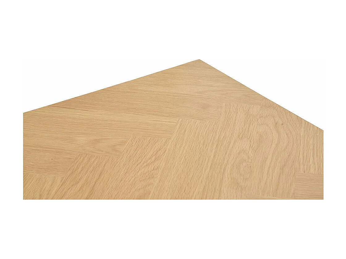 Amora table basse 60x120 cm en chevron, placage chêne.