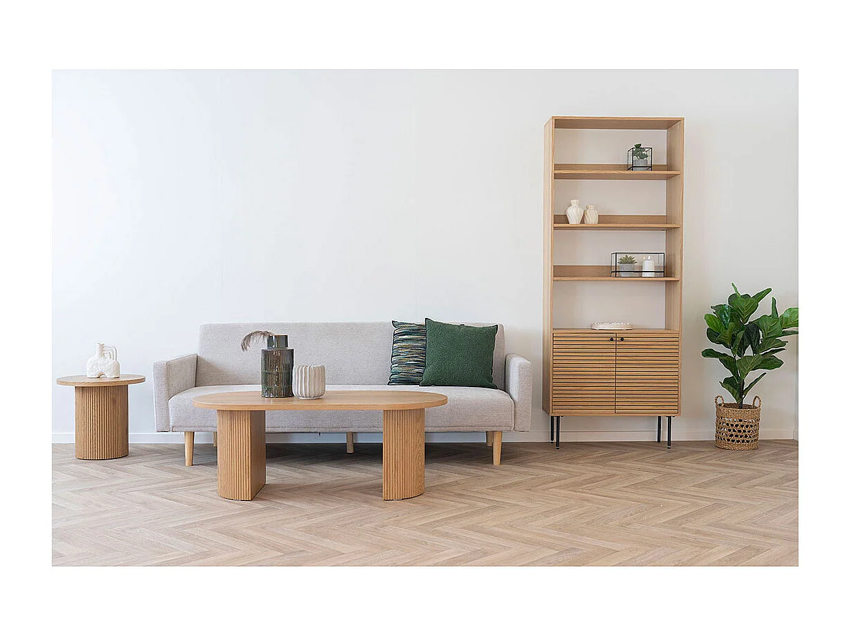 Table basse ovale BOAVISTA 120cm-Beige