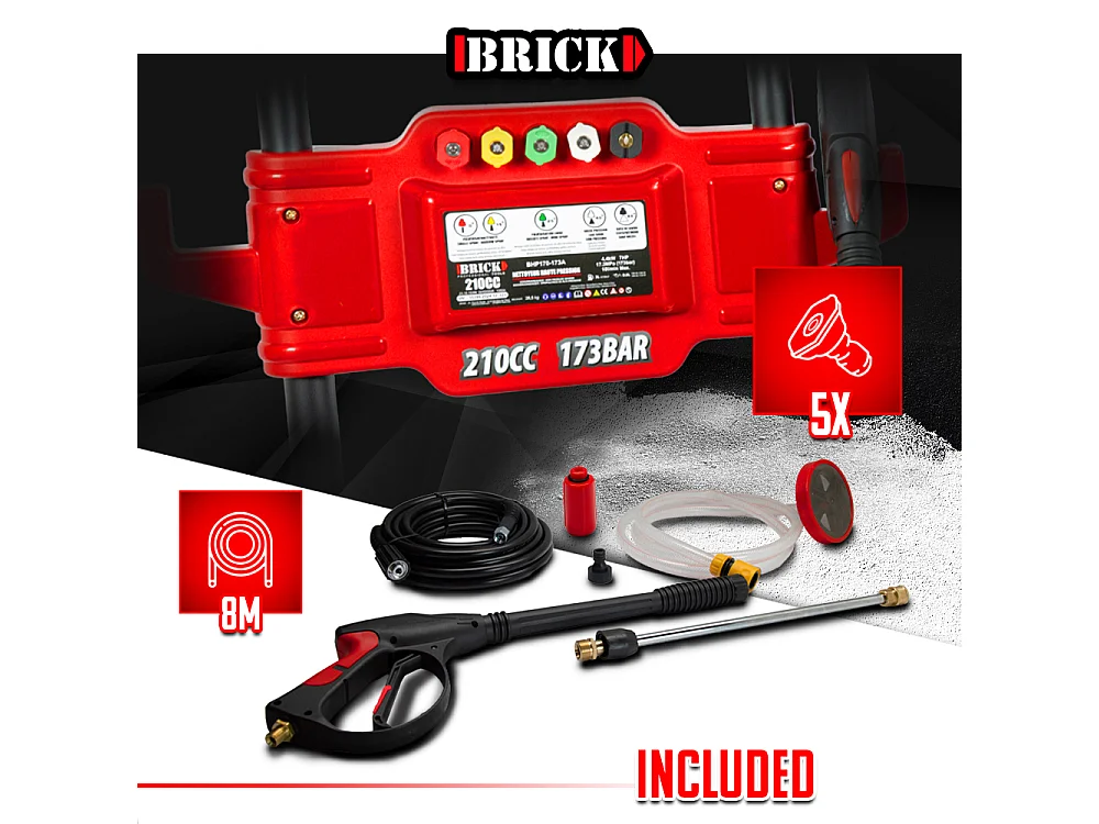 Nettoyeur haute pression thermique 173 bars max - 210CC  - Brick