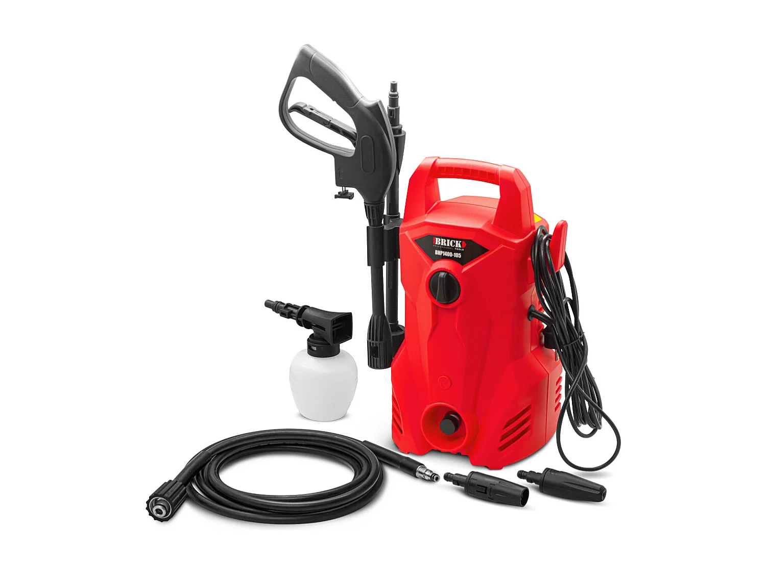 Nettoyeur haute pression 1400W - 105 bars - Buse turbo et buse rotative - Brick