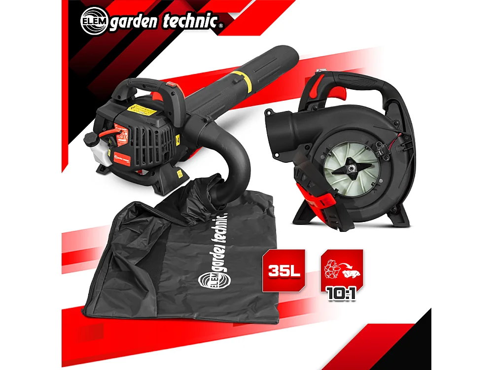 Aspirateur souffleur broyeur thermique 25.4CC - Elem Garden