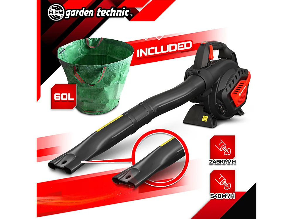 Aspirateur souffleur broyeur thermique 25.4CC - Elem Garden