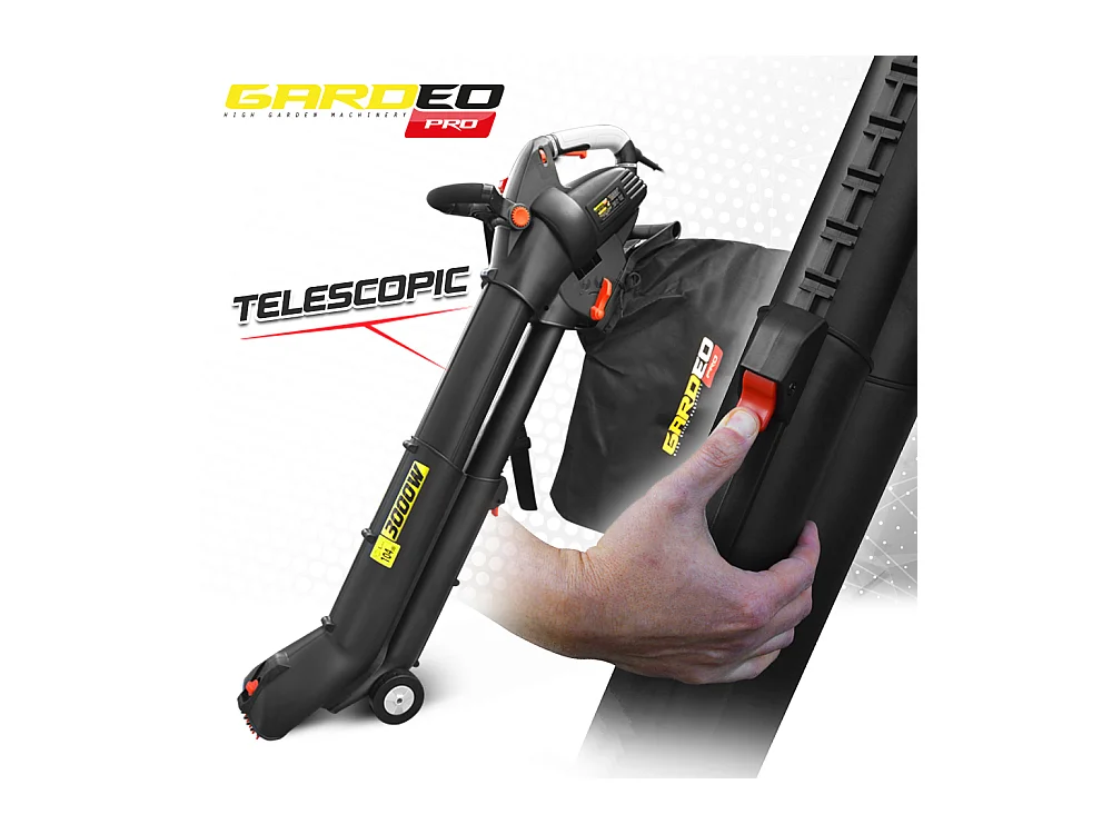 Aspirateur souffleur broyeur 3000W 15500t/min - Gardeo Pro