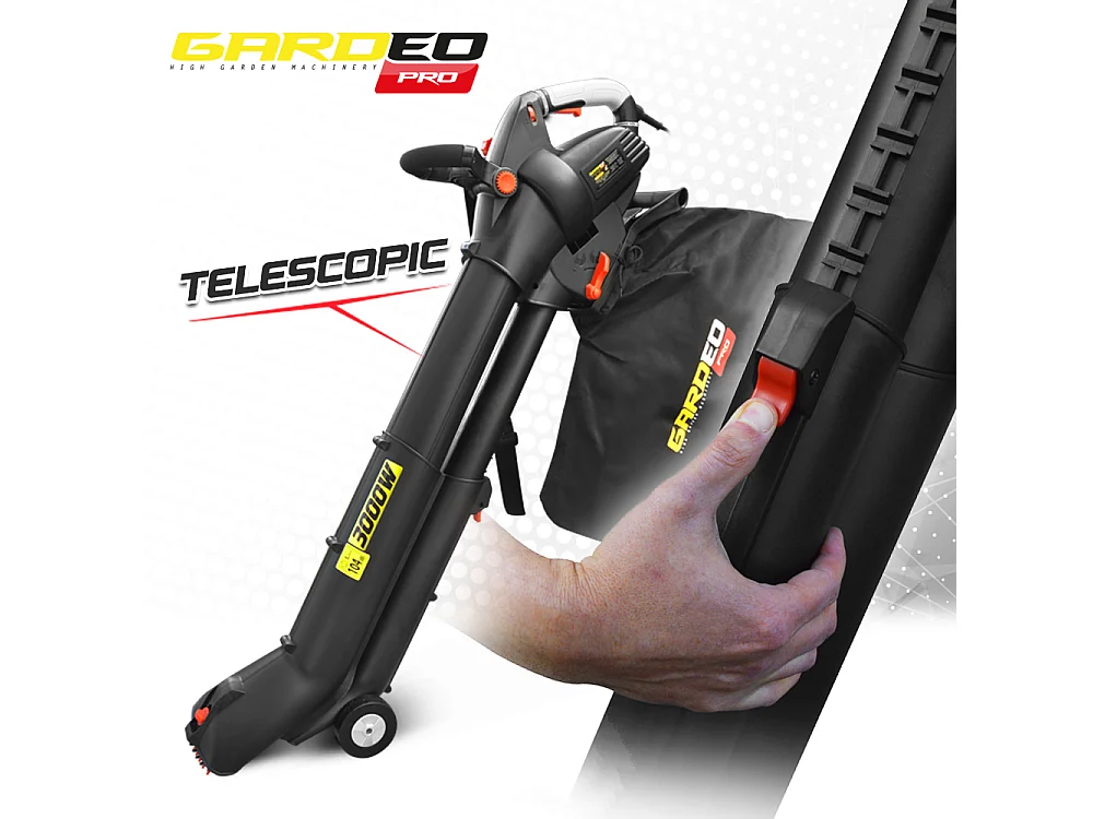 Aspirateur souffleur broyeur 3000W 15500t/min - Gardeo Pro