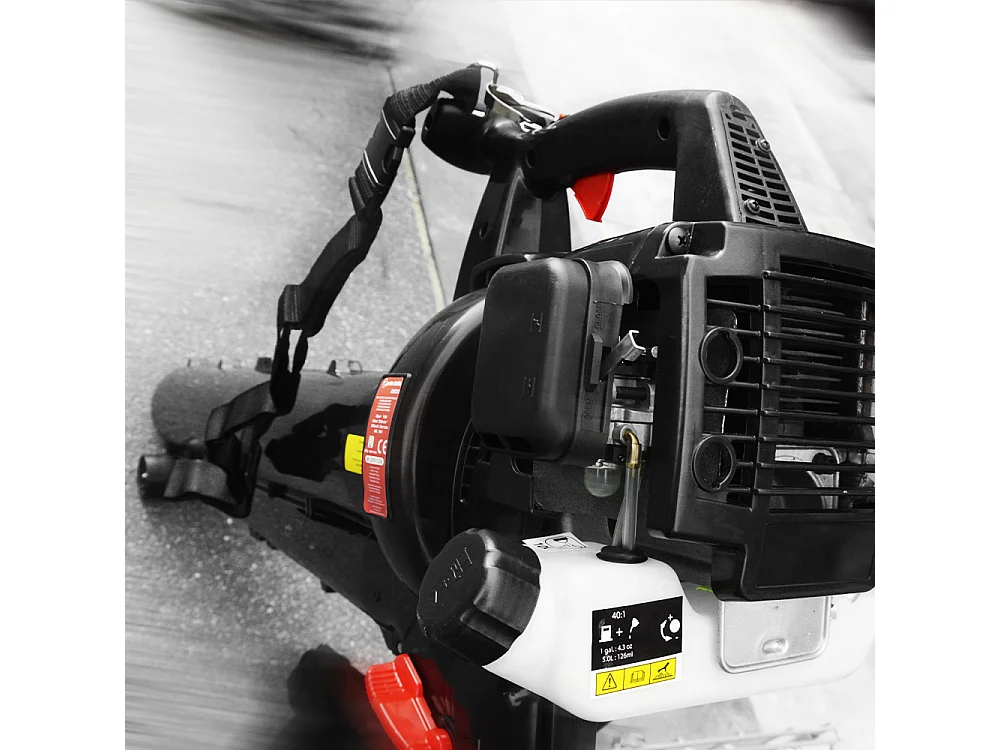 Aspirateur souffleur broyeur thermique 30CC, 200 km/h, 40 litres