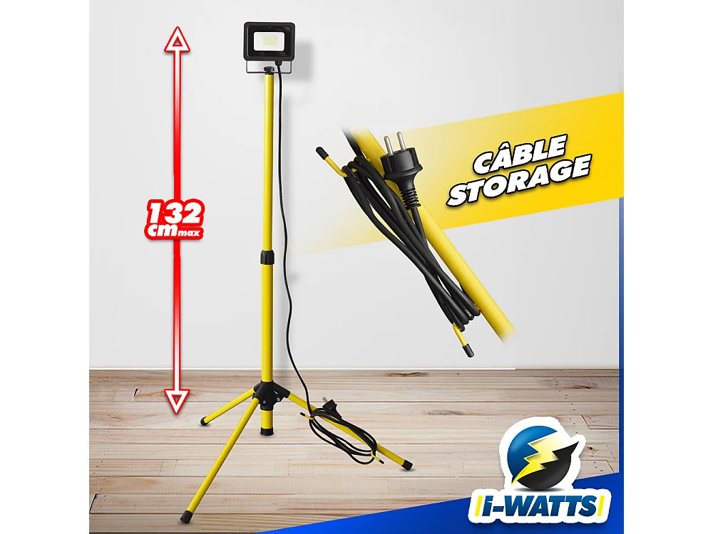 Spot LED 20W sur trépied - I-Watts
