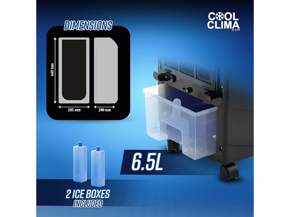 Rafraichisseur d'air 80W - 6.5L - Cool Clima