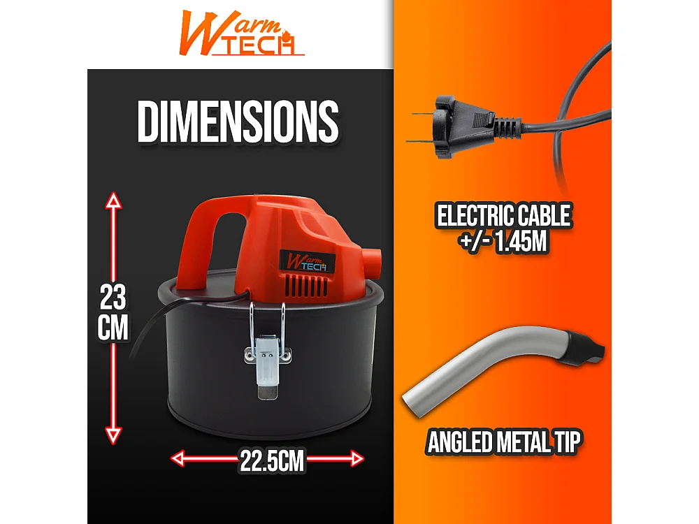 Vide cendres 600W 4L  - Warm Tech