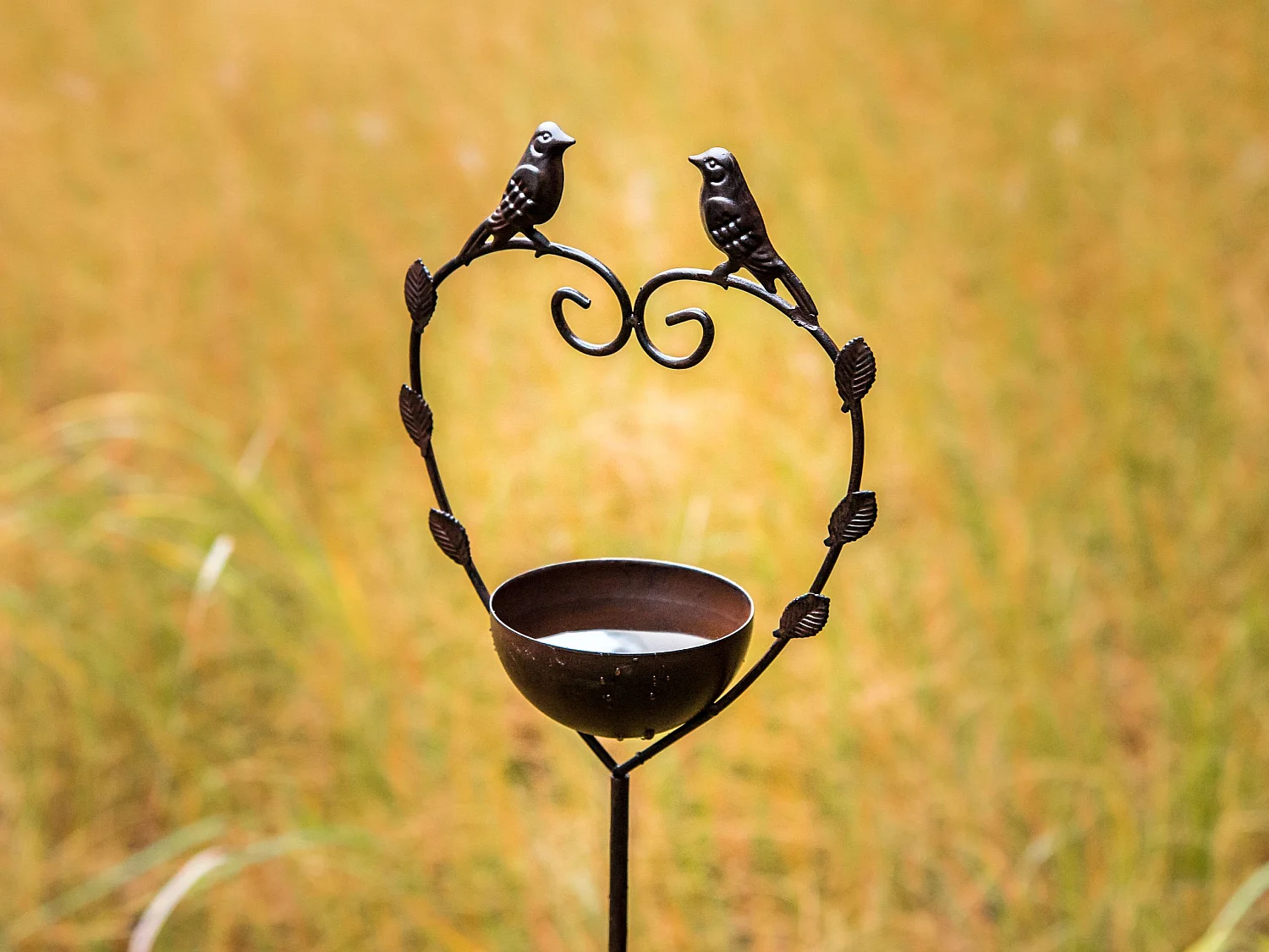 Fontana per uccelli da giardino marrone SPARROW