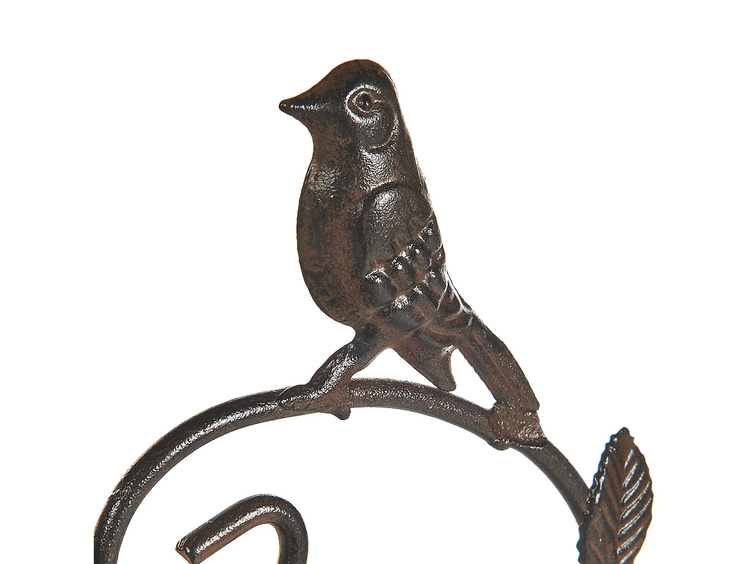 Stehende Garten Vogeltränke mit Stab Metall braun Herzform 150 cm hoch Sparrow