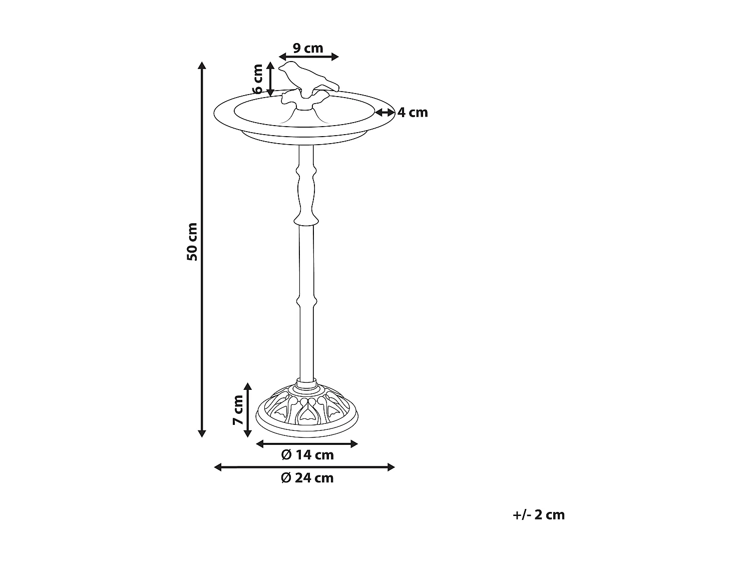 Bassin à oiseaux SWALLOW Marron