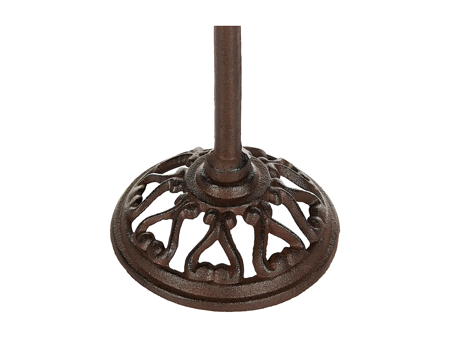 Stehende Garten Vogeltränke rund mit Standfuß Metall braun 50 cm modern Swallow