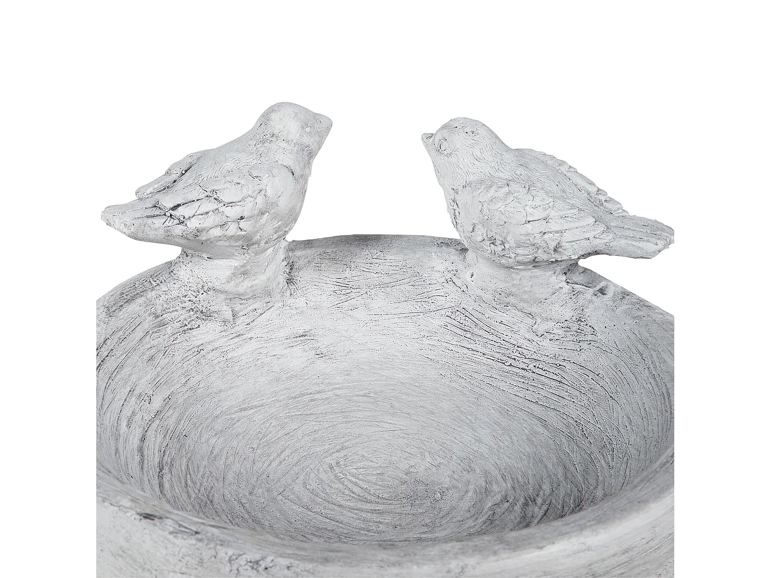 Garten Vogeltränke Futterschale MgO grau rund ⌀ 26 cm Antik-Optik rustikal Mamou