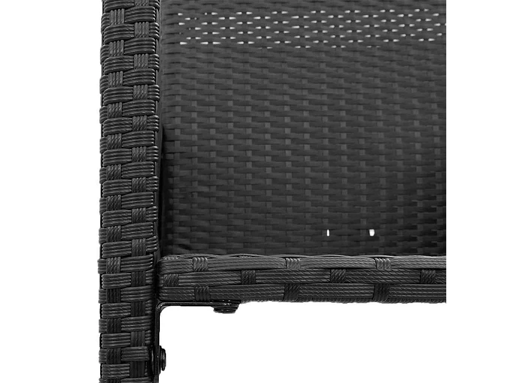 5-tlg. Gartenbar-Set ohne Kissen schwarz Poly Rattan