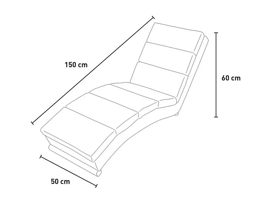 Chaise longue da salotto moderna in similpelle Canopo