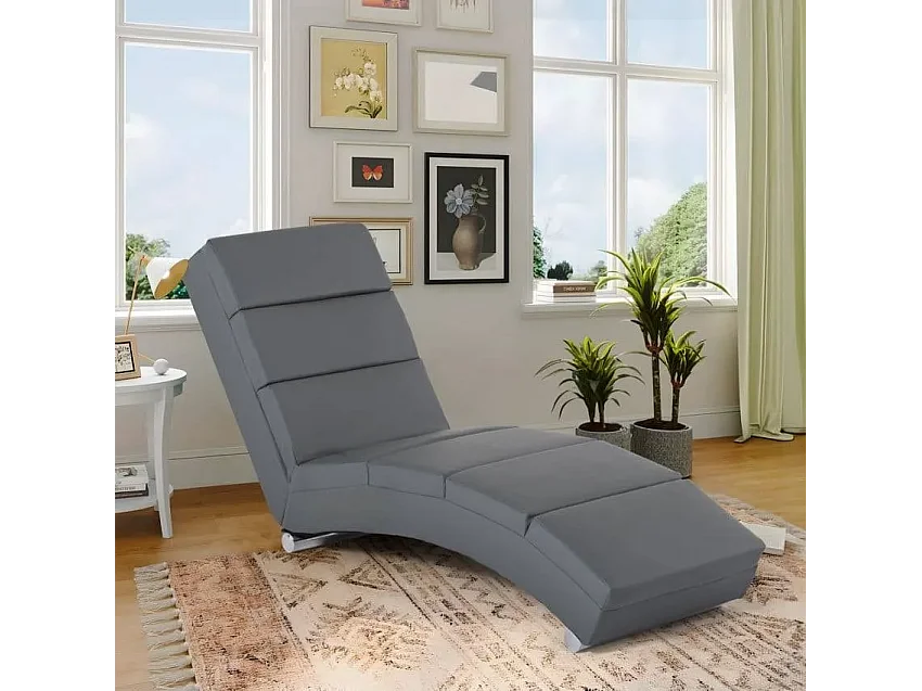 Chaise longue de salon moderne en similicuir Canopo