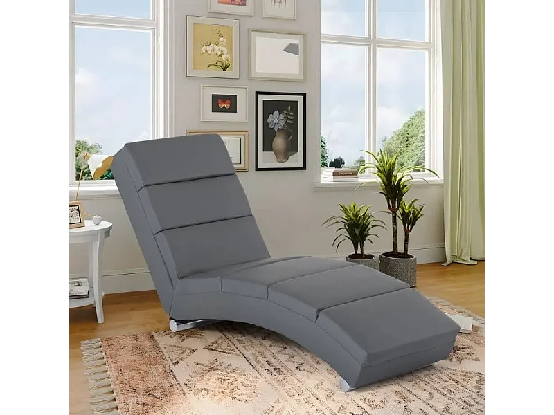 Chaise longue da salotto moderna in similpelle Canopo