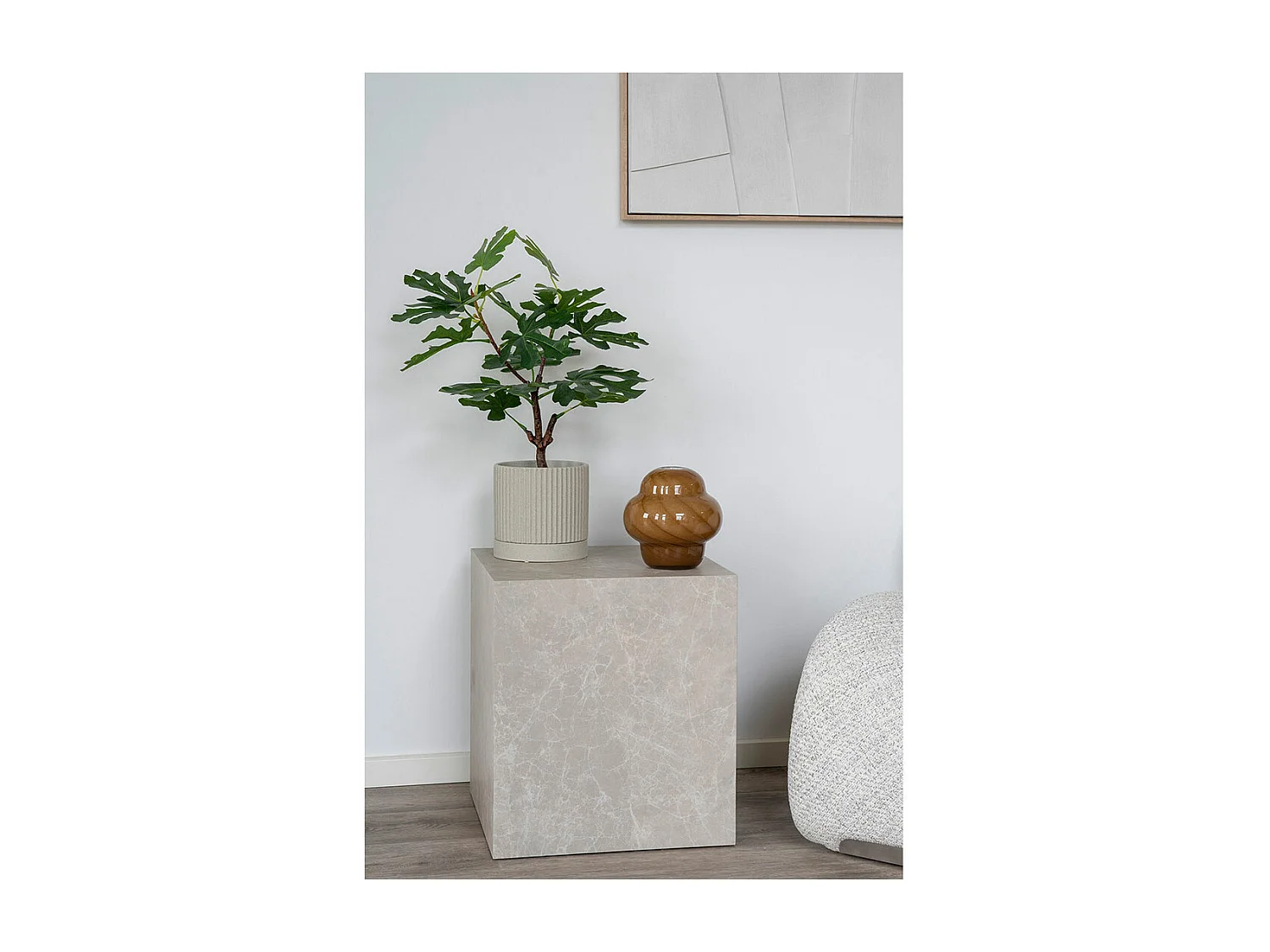 Vase en verre marron Ø 16,5 x 17 cm