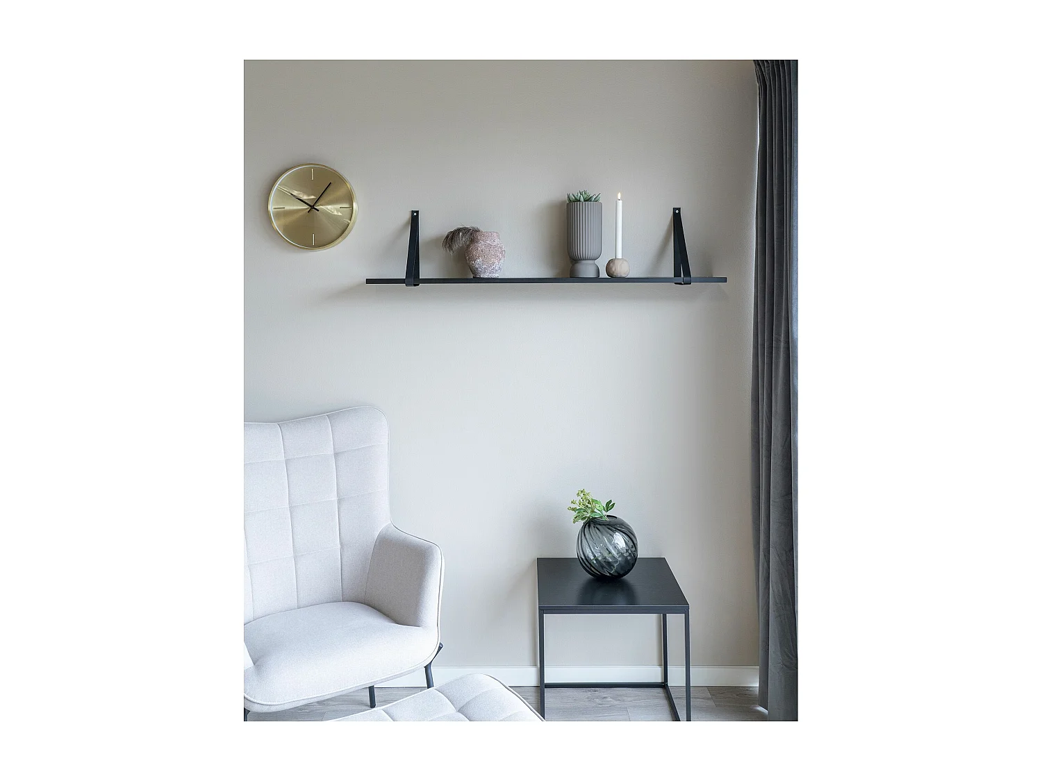 Vase en verre soufflé à la bouche gris Ø 20 x 19 cm