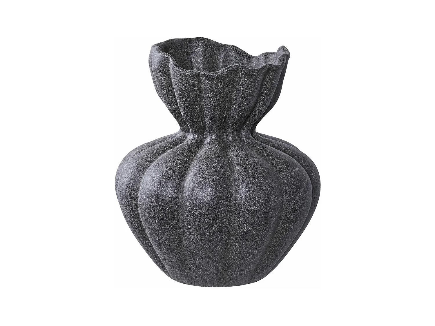 Vase céramique noir Ø 17 x 19,5 cm