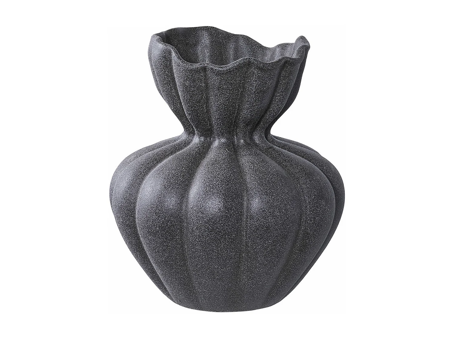Vase céramique noir Ø 17 x 19,5 cm