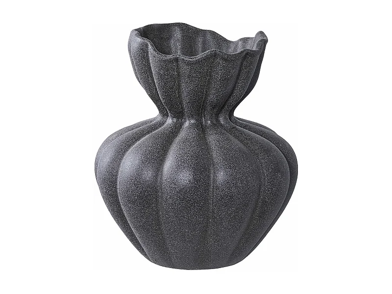 Vase céramique noir Ø 17 x 19,5 cm