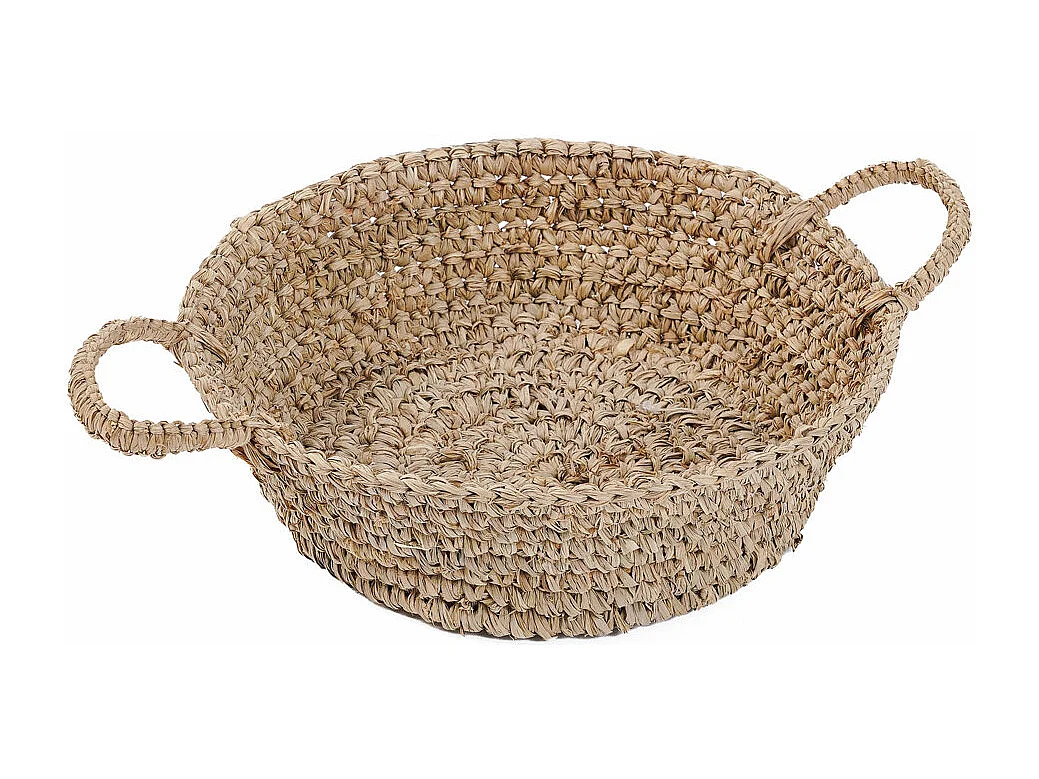 Les Plateaux En Panier De Raphia - Naturel - S