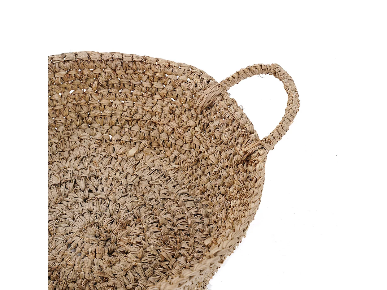 Les Plateaux En Panier De Raphia - Naturel - S