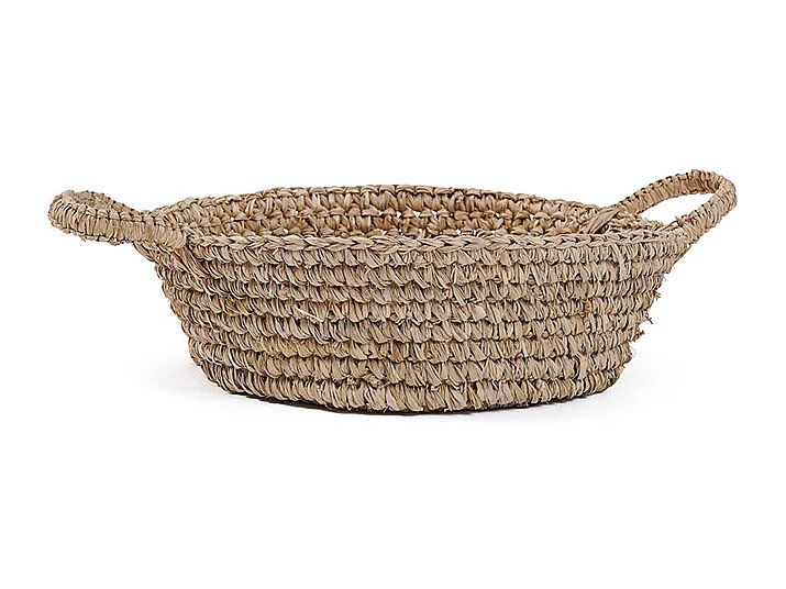 Les Plateaux En Panier De Raphia - Naturel - S