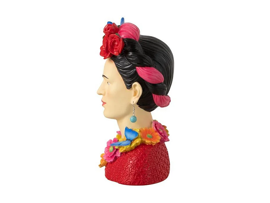 Statuette Déco Buste "Frida Khalo" 22cm Multicolore