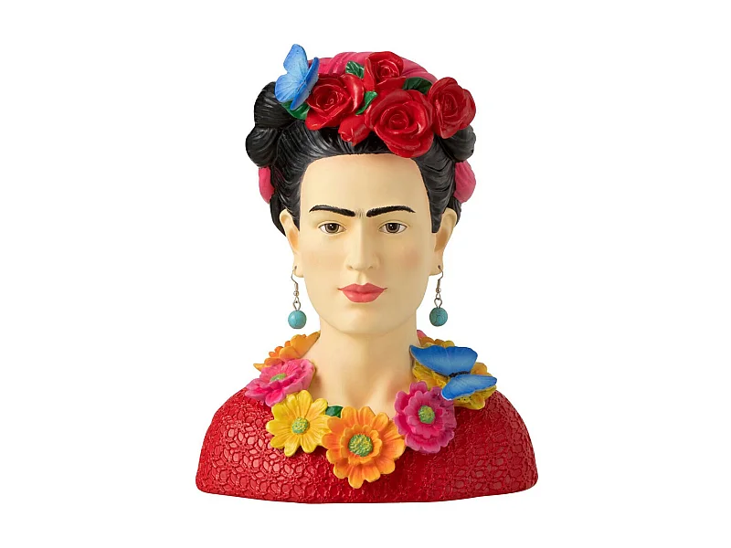 Statuette Déco Buste "Frida Khalo" 22cm Multicolore