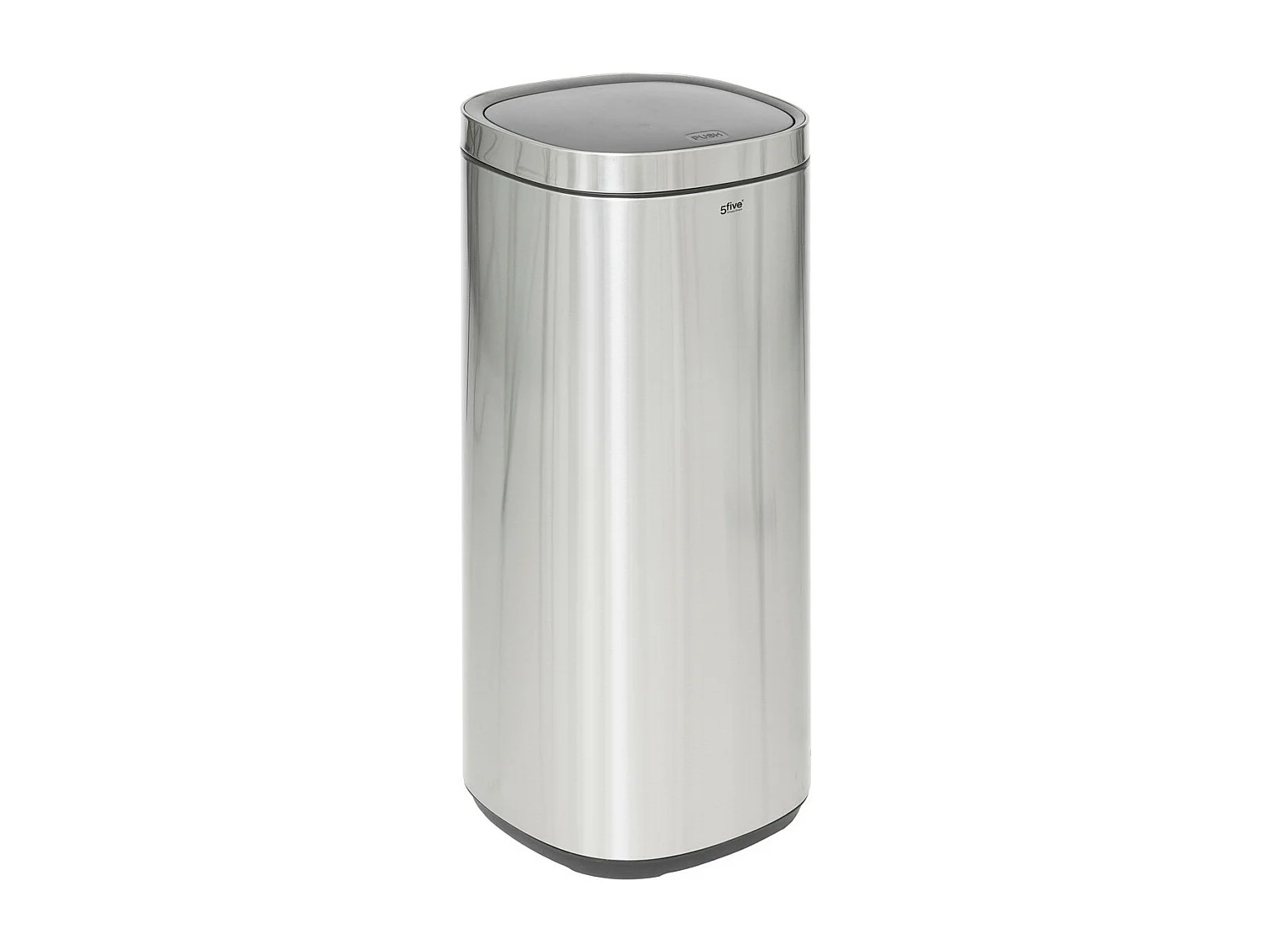 Poubelle de Cuisine Ouverture Pression "Inox" 50L Argent